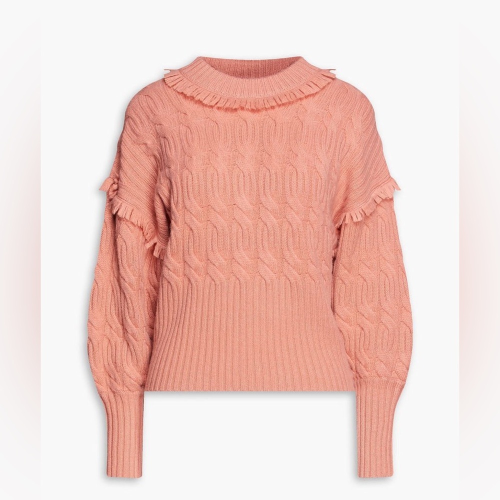 Zimmermann size 1  (US 6) wool cashmere blend sweater coral color